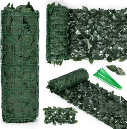 Tehislik hekk 300 × 50 cm, tumëroheline rõdukate maskeeriva efektiga