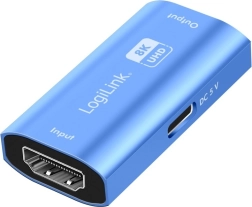 HDMI repiiter 8K/60HZ HDCP2.3, sinine alumiinium