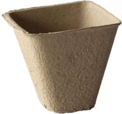 Ühekordsed paberist lillepotid 8 × 8 × 8 cm (18 tk)