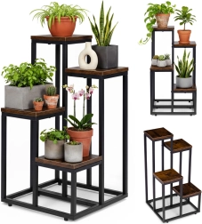 Loft-stiilis lillealus 4 riiuliga ModernHome