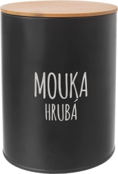 Plekkpurk bambuskaanega jämeda jahu jaoks 13 cm, must