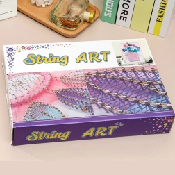 String Art Creative Kit with LED Lights 21 × 30 cm – Hedgehog in Flowers