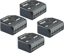 4 Shelly 2PM Gen4 Pro kontrolleri komplekt rulood ja seadmed Zigbee/Matter