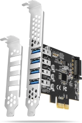 PCIe USB 3.2 Gen 1 kontroller 4 pordiga, UASP, Renesas kiibistik, SATA-toide