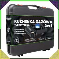 Kaasaskantav matkagaasipliit 2‑in‑1 kohvris