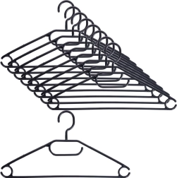 mustad pööratavad riidepuud 10 tk