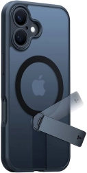TORRAS Pstand Spin pöörleva tugijalaga ümbris iPhone 16-le, must