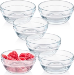 Klaasist kausikesed 7,5 cm 80 ml, komplekt 6 tk