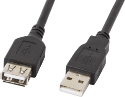 USB 2.0 pikenduskaabel AM–AF must 1,8 m