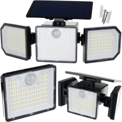 IZOXIS päikeseenergial seinalamp 167 LED-i, 500 lm, kaugjuhtimise ja liikumisanduriga