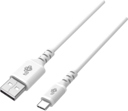 Silikoonkaabel USB–USB‑C 1 m valge, QUICK CHARGE toega