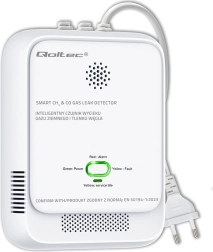 Gaasilekke ja vingugaasi detektor 85 dB alarmi ja LED-iga