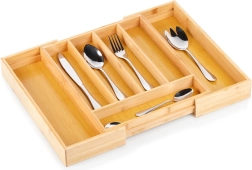 Laiendatav bambusest söögiriistade sahtlikorrastaja 28–45 × 33,5 cm