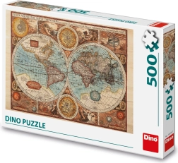 Dino Puzzle iidne maailmakaart - 500 tükki