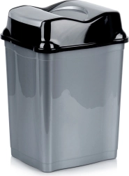 Plastikust prügikast 28 l klapika­anega, hall