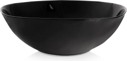 Klaasist salatikauss LUNA 25 cm, 2 l, must