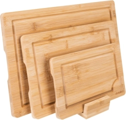 RUHHY bambusest lõikelauad 3-in-1 koos alusega