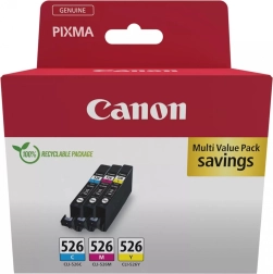 Multipack Canon CLI-526 tsüaan/purpur/kollane