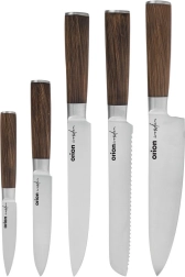 Kööginugade komplekt WOODEN, roostevaba teras, 5 tk