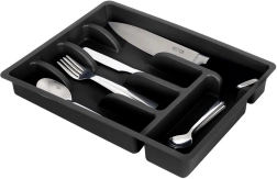 Must söögiriistade sahtli organiseerija 36 × 25,5 cm