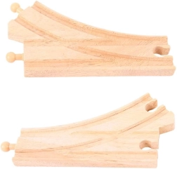 Puidust raudtee pöörangud 2 tk BIGJIGS RAIL