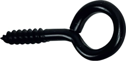 Suletud aas kruviga 14 × 25 mm, must (10 tk)