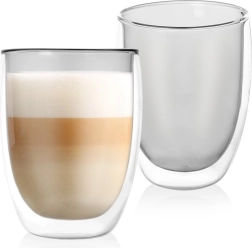 Kahekordse seinaga termojoogiklaasid DOUBLE latte’le 370 ml, 2 tk