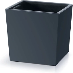 Lillepott Urbi Square Low sisuga 30 cm antratsiit