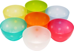 Plastikust väike köögikauss 14 cm – värvide segu