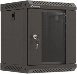 Seinale kinnitatav rack-kapp 10" 6U 300 × 300 mm must