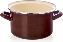 Enamelled Pot BROWN 18 cm, 2 l