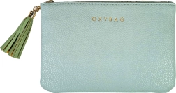 Mint Leather Cosmetic Bag