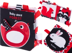 Kontrastne tekstiilne beebiraamat Mets