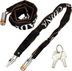 Terasest ketilukk jalgratta ja mootorratta jaoks 125 cm, 2 võtmega