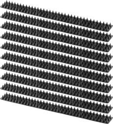 Plastist linnu- ja kassitõrjeogad, mustad, 50 × 4,3 cm, komplekt 10 tk