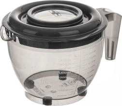 2,5 l segamiskauss kaane ja mõõdutopsiga, hall