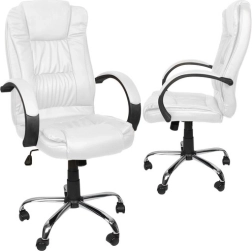 White Office Swivel Chair made of Eco Leather Malatec
