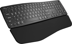 Juhtmevaba ergonoomiline klaviatuur NATEC Porifera Bluetoothi ja 2,4 GHz ühendusega