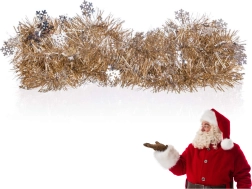 Jõulukett 2 m hõbeda‑šampanja HOME DECOR