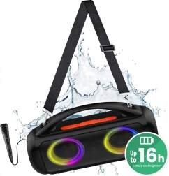 Kaasaskantav Bluetooth-kõlar Media-Tech Power Audio Pro MT3184 karaoke ja LED RGB-ga