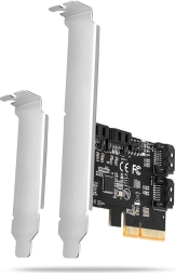 PCIe controller with 4× SATA 6G, ASMedia ASM1164, full and low-profile bracket