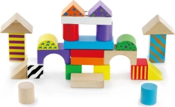 Puidust ehitusklotsid ämbris – 50 tükki