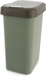 Plastic trash bin 25 l green