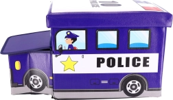 Mänguasjakast tabureti ja kaanega – politseiauto