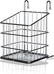 Rippuv söögiriistade korv VARIELLA, kroom, 12 × 15 × 19 cm
