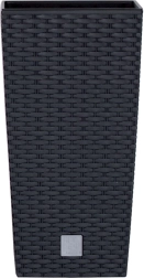 Lillepott Rato Square sisemise sisuga 20 × 20 × 37,6 cm antratsiit