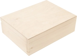 Beež puidust hoiukarp 20 × 15 × 7 cm