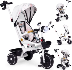 Laste kolmerattaline jalgratas pööratava istme, lükkesanga ja varjuga ECOTOYS