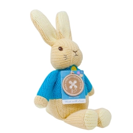 Pehme kootud plüüsjänes Peeter (Made with Love) 18 cm