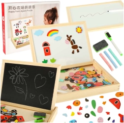 Magnet- ja kriiditahvel pusledega